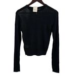 Free People Semi Sheer H2O Sweater Black Large New Photo 7