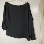L'Academie  black asymmetrical long sleeve off shoulder top size small Photo 4