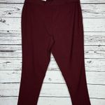 C by One NWT Size XL Burgundy High Waisted Slim Leg Ankle Pants w/ Belt Purple Photo 2