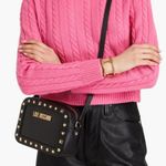 Love moschino Studded Leather Black and Gold Crossbody Bag New! Photo 0