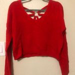 Red Cropped Sweater Photo 0