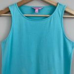 Lilly Pulitzer Tiffany Blue Eyelet Lace Hem Tank Top Photo 2