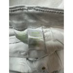 Lilly Pulitzer  White Denim Jeans 6 Button‎ Fly Gold Logo Straight Leg Photo 4