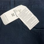 Levi's Levi’s 501 Straight Leg Button Fly Denim Shorts - Raw Hem Dark Wash NWY Size 32 Photo 4