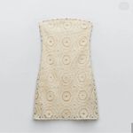 ZARA Beige Crotchet Strapless Mini
Dress (Size Medium) Photo 1