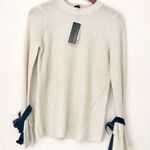 NWT Design 365 Velvet Bow Knit Sweater Pullover Blue Photo 4