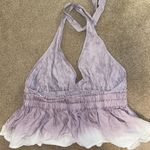 Ocean Drive Purple And White Halter Top Photo 2