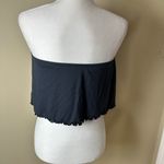 American Eagle  Lettuce Edge Ruffle Tube Top Strapless Charcoal Size Small Photo 4