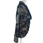 Vintage 90s IC Collection Black Lace Tulle Blazer Jacket size medium Photo 3