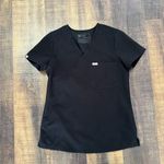 FIGS  Black One Pocket Scrub Top Size XS Photo 6