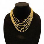 VTG Kramer Gold Tone Layered Cascading Necklace Photo 0