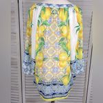 Anthropologie  (Fig & Flower) Lemon Print Sheer Blouse-1X Photo 1