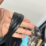 Antonio Melani Black Leather Tote with Gold Hardware Photo 7