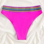 SheIn Women’s Contrast Trim High Waisted Bikini Top and Bottom Photo 3