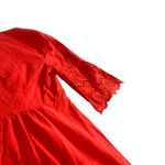 Madewell  A-Line Dress Eyelet Cutout Trim 3/4 Sleeves Cotton Size 16 Women's Photo 7