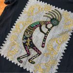 Vintage Kokopelli Bling Embellished Tee 100% cotton Made in USA Big Bang small Black Photo 1