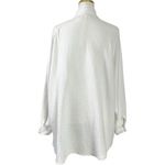 Free People  Summer Daydream Buttondown Top in Ivory Size Medium Gauze Oversized Photo 8