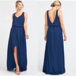 Show Me Your Mumu  SMYM Kendall rich navy blue maxi dress NEW SMALL Photo 1
