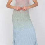Hayley Menzies‎ Ombre Pink Green Stardust Sparkle cotton/ cashmere Dress Small Photo 0