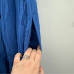 Chico's NWT Tiered Gauze Midi Dress Women’s Size 2 (L) Navy Peony Lightweight Photo 2