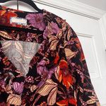 Pilcro  Tiered Corduroy Mini Dress Contemporary‎ Floral Fall Colors Anthropologie Photo 3