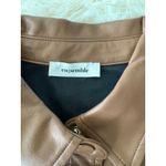 En;semble Faux Leather Shirt Jacket Button Down Oversized Brown Shacket Medium Photo 5