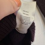 Wilfred Aritzia  Free XS Isabelli High Low‎ Wool Waffle Knit Sweater Plum Purple Photo 3