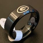 8mm Green Bay packers black ring size 10 Photo 1