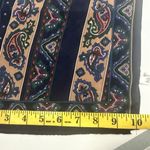 Vintage SPECIALTY HOUSE Pure Silk Scarf Blue Paisley Japan Neck Head Rectangle Photo 4