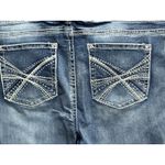 Wallflower Luscious Curvy Skinny High Rise Denim Jeans Size 22 Embroidered Gems Blue Photo 4