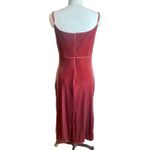 REVELRY Skye Velvet Cowl Neck Midi Dress in Terracotta Orange Red Size 12 Photo 1