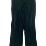 Silkland Stretch Velvet Slacks Dressy Pants Size 10 Black Elegant Zip Side Party Photo 3