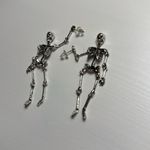 Nordstrom Exaggerated Skeleton Skull Drop Dangle Earrings Unique Jointed Skeleton Earring Photo 5