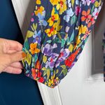 Velvet Tees Velvet Long-Sleeve Floral Bright Color Flowy lightweight Blouse Top W1904 Sz M Photo 2