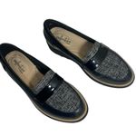 Clarks Women’s 5.5 Sharon Gracie Black White Tweed Supported Comfort Loafers Photo 2