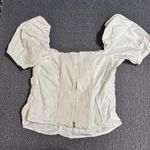 Reformation  Women’s Radish Ruched Organic Cotton Top Photo 3