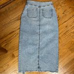 Sincerely Jules | Asymmetrical Denim Button Front Slit Midi Skirt Size 3/26 Photo 7