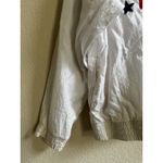 Vtg On The Brink Women’s Windbreaker Jacket XL Surfer‎ Retro 80s 90’s USA Flag White Photo 4
