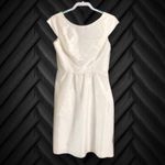 Alfred Sung Peau De Soie Snow White Cocktail Length Dress Size 10 Photo 1