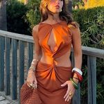 ZARA Open Back Cut-Out Dress Photo 3