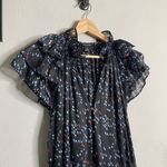 Sabina‎ Musayev Dress Gwen Maxi Flutter Sleeve Black Dotted Maxi Size M Size M Photo 3