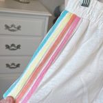 Pink Rose Comfy Shorts Knit Elastic Waist Heather Off White Women Small Cotton Photo 2