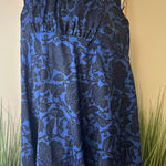 Lands' End  Womens Black Blue Floral Swim Dress Bathing Suit SIZE 16W Photo 0
