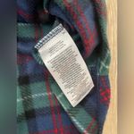 Lauren Ralph Lauren Women’s Blue Green Plaid Fleece Cardigan Embroidered Crest S Photo 4