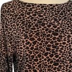 Sag Harbor Animal Print Blouse Size Medium Slinky Photo 1