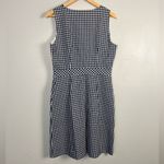 New J.CREW Size 6 Womens GINGHAM NAVY Sleeveless Lined Pockets Dress Checkered White Photo 8