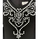 Carmen Marc Valvo NWT  Beaded Neck Ponte Sheath‎ Dress Black M Photo 5