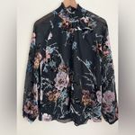 Anthropologie  Yumi Kim Lexington top Timeless Burnout Velvet floral long sleeve Photo 2