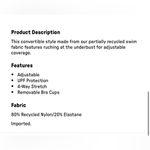 Fabletics NWT  Triangle Bikini Swim Top and High-Waisted Strappy Bikini Bottom XL Photo 12