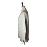 Michael Stars Ivory And Tan Heathered Mock Neck Long Line Cardigan Sweater 2 Photo 4